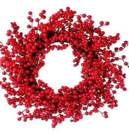WP Red Berry Wreath 24inch