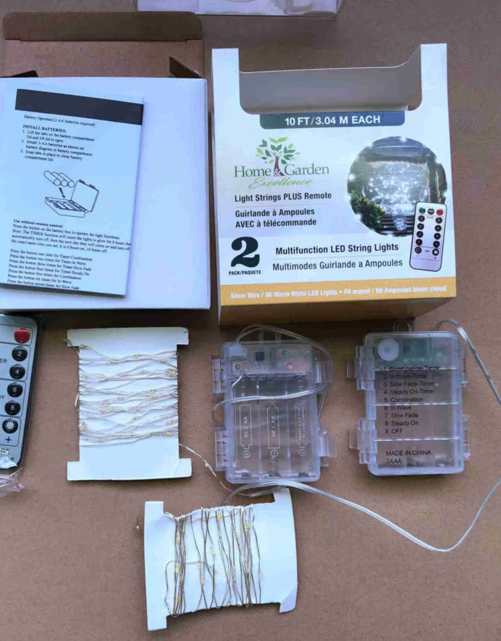 3m - 60 LED Lights Battery Powered