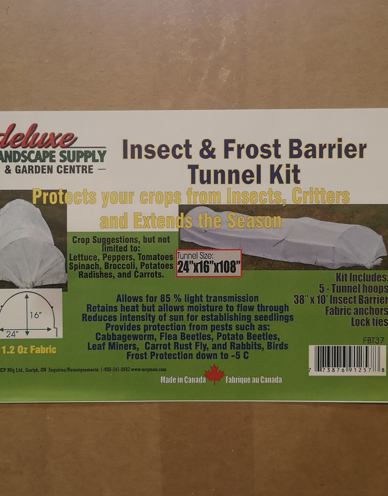 Insect/Frost Barrier Tunnel kit 24 x 16 x 108