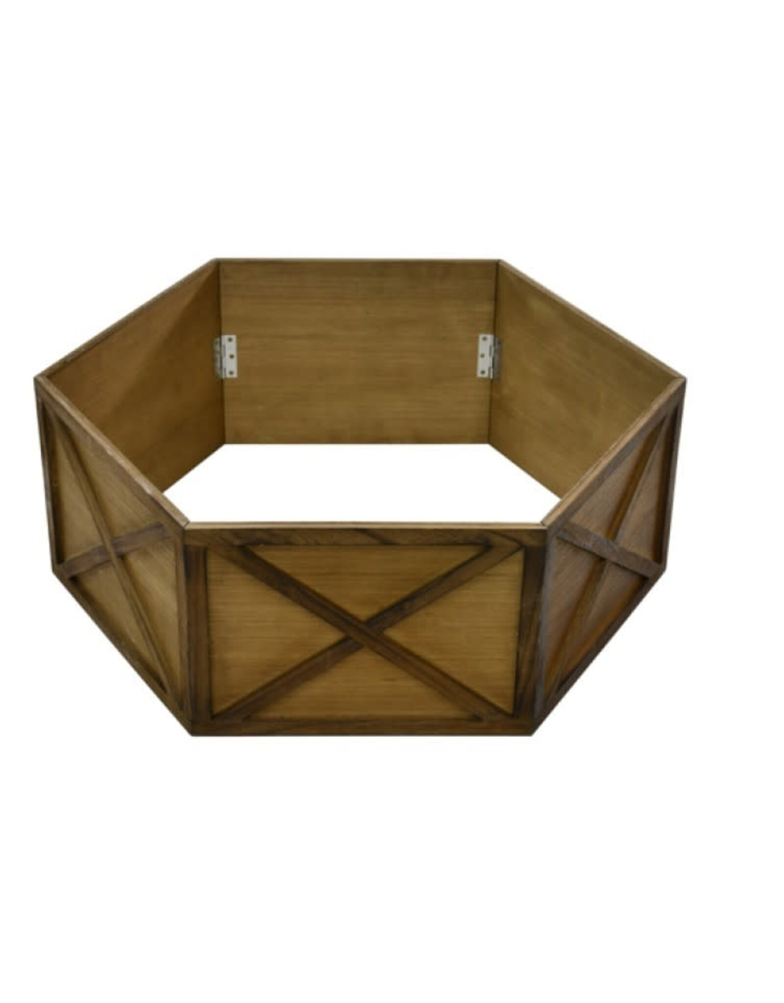 Wooden Hexagon Tree Collar