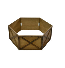 Wooden Hexagon Tree Collar