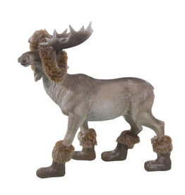 Moose with fur hat