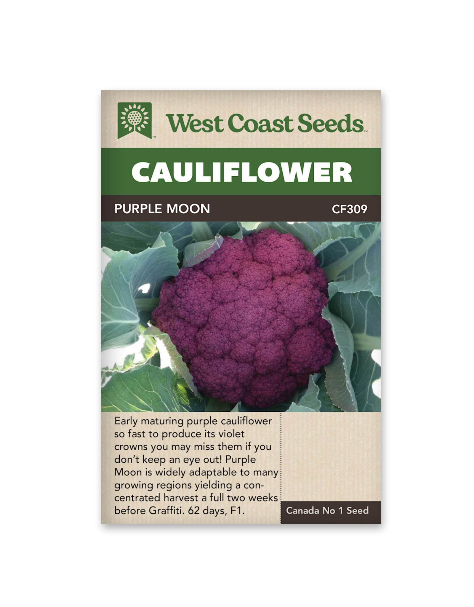 West Coast Seeds Cauliflower - Purple Moon F1