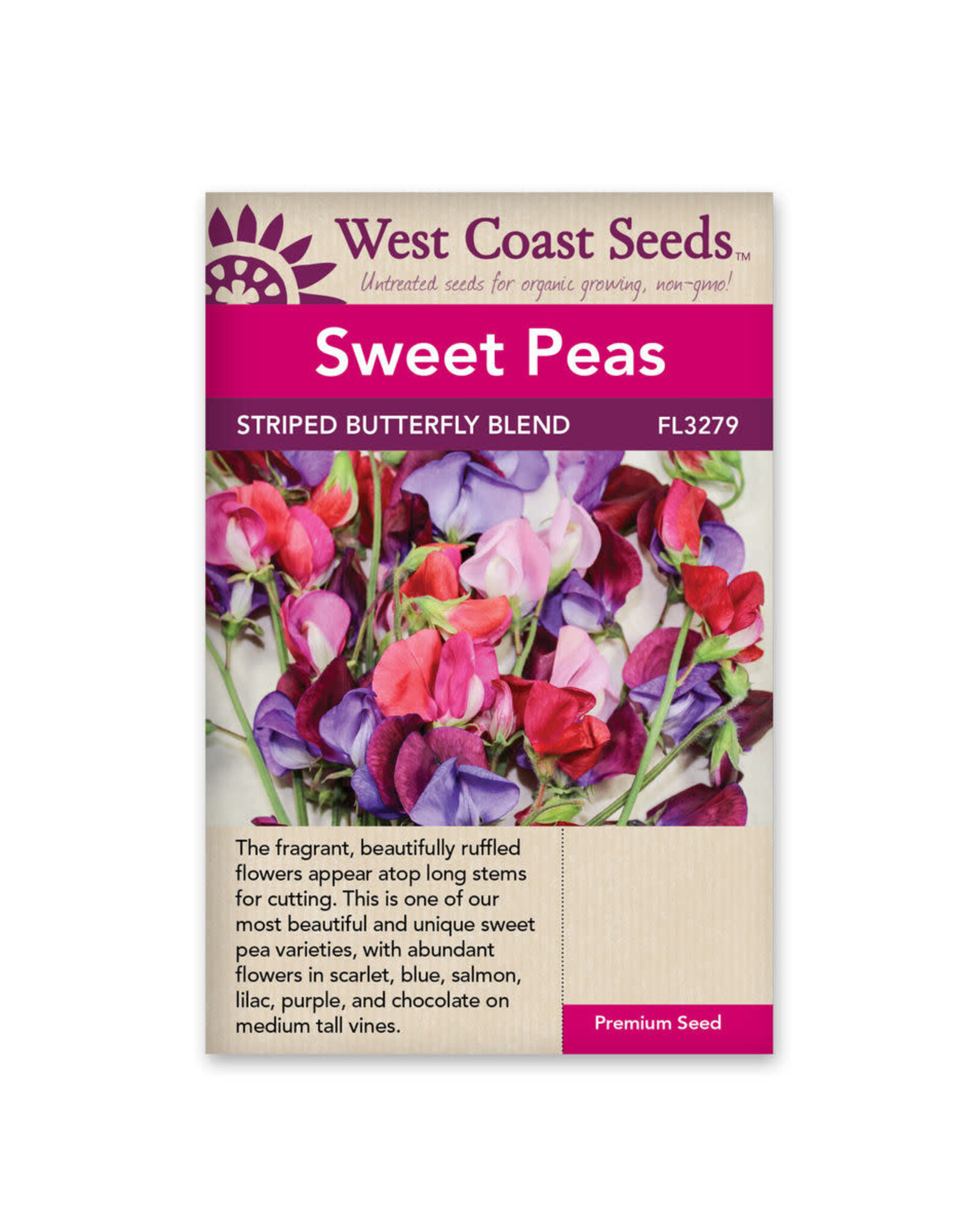 West Coast Seeds Sweet Peas - Butterfly Blend  A
