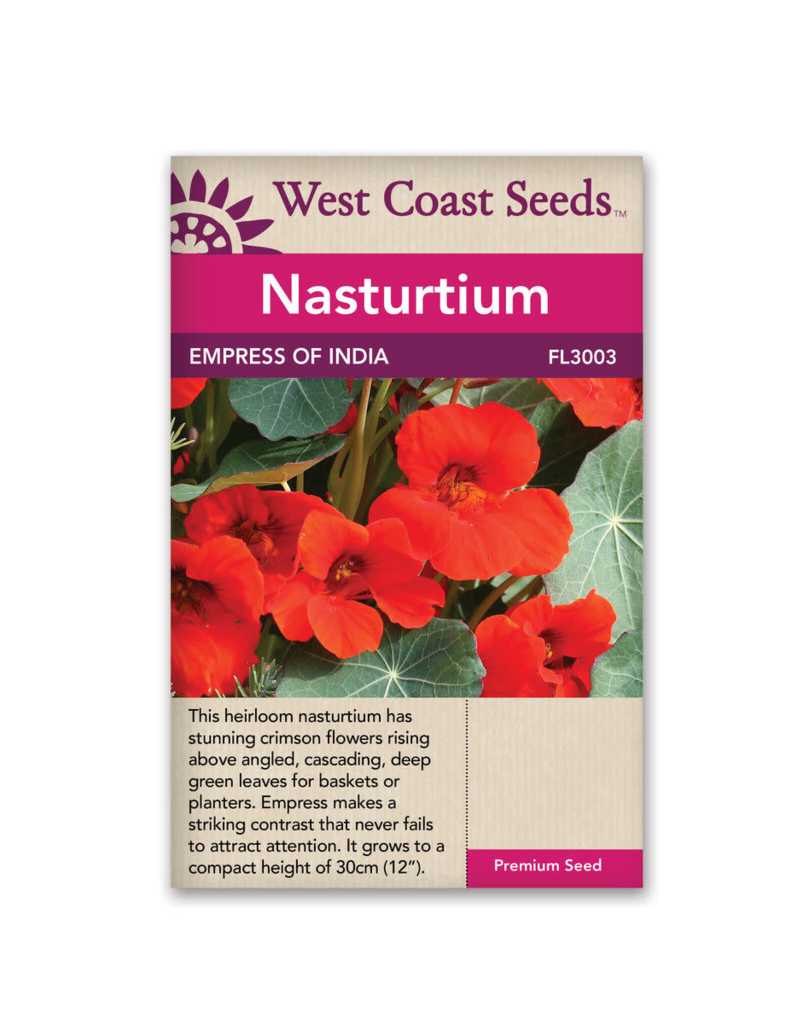 West Coast Seeds Nasturtium - Empress of India A