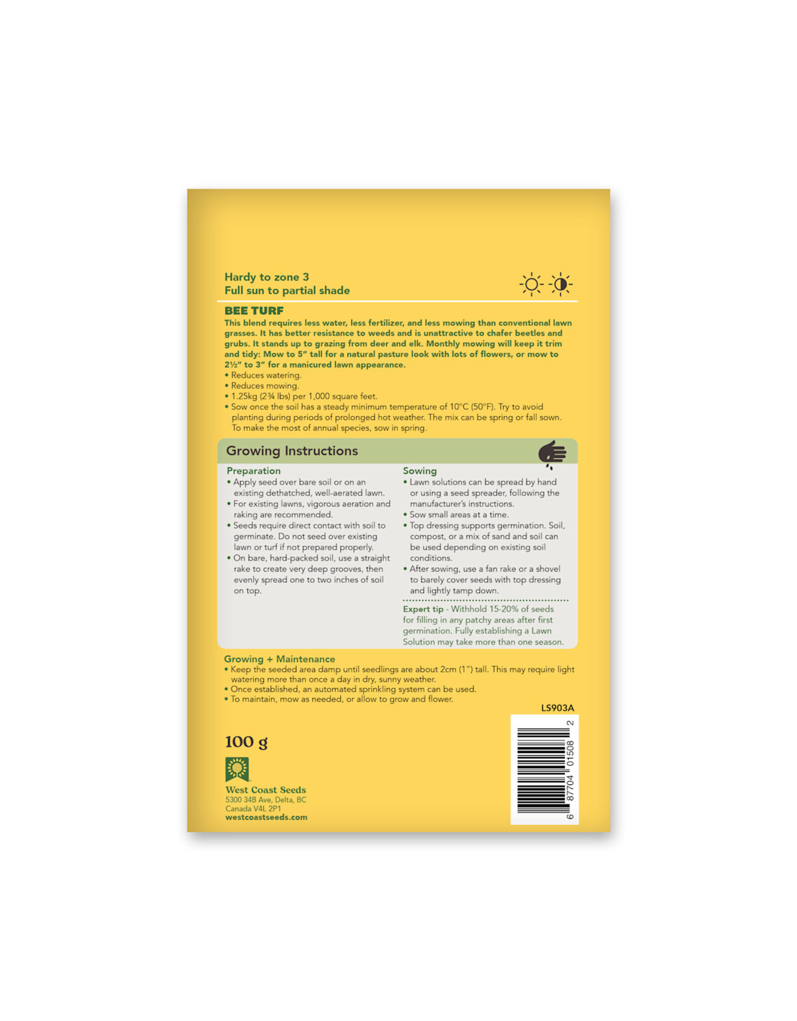 West Coast Seeds Bee Turf