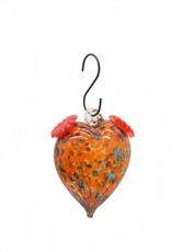 Glass Humming Bird Feeder - Heart