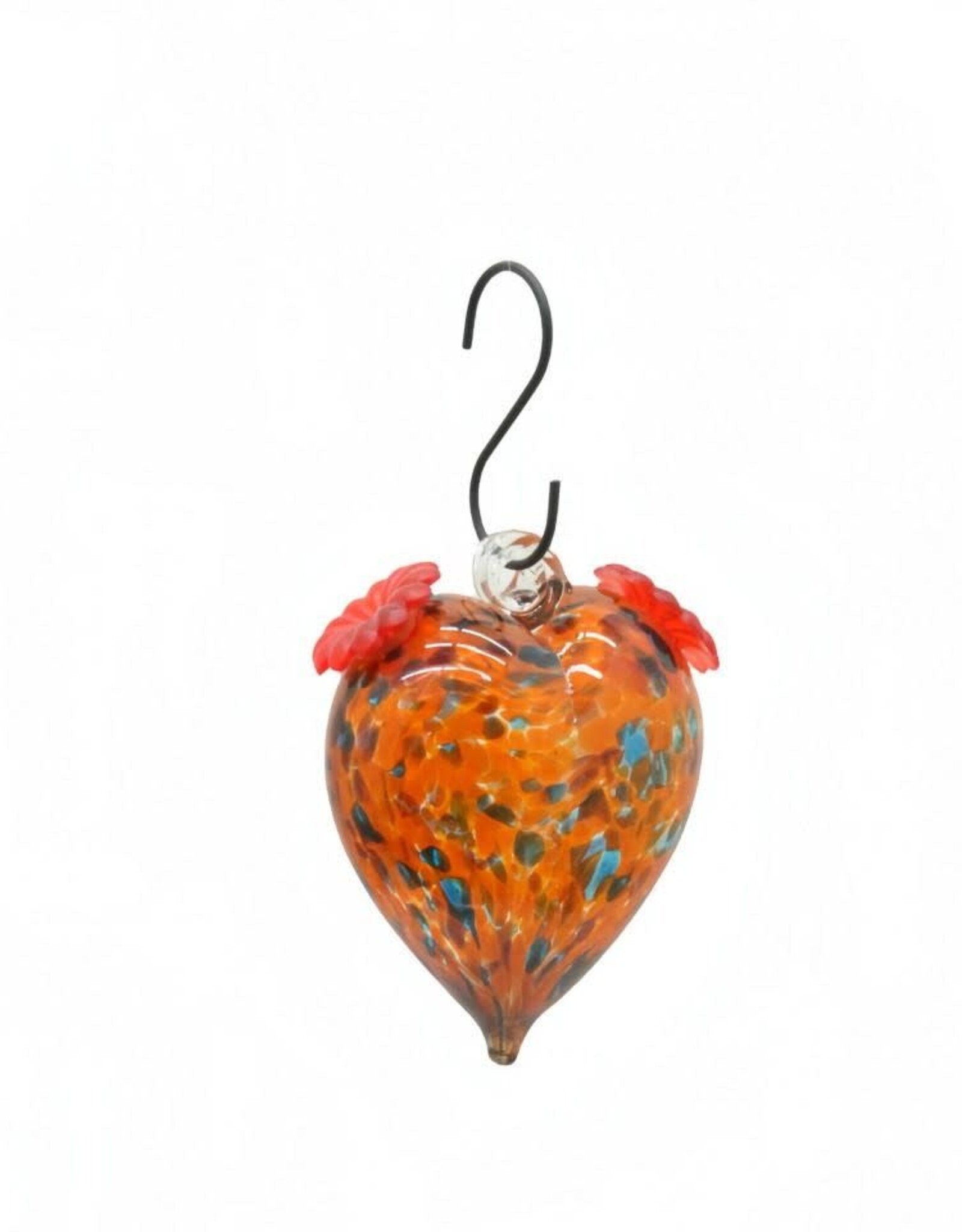 Glass Humming Bird Feeder - Heart