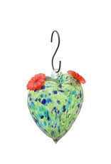 Glass Humming Bird Feeder - Heart