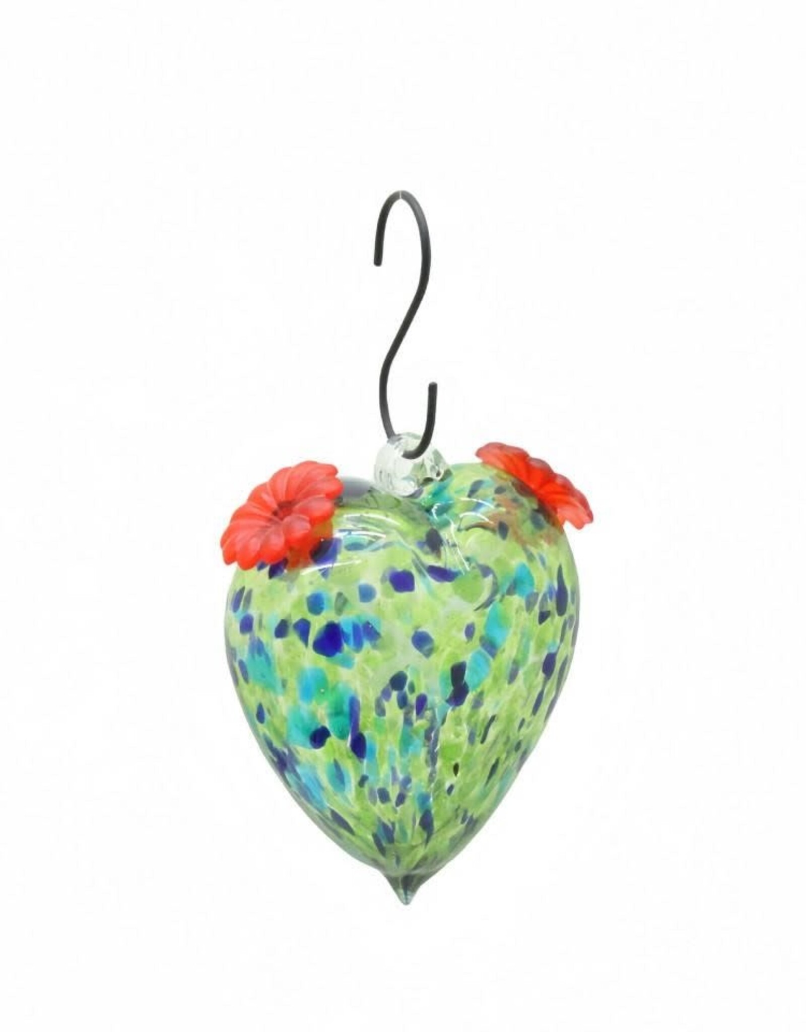 Glass Humming Bird Feeder - Heart