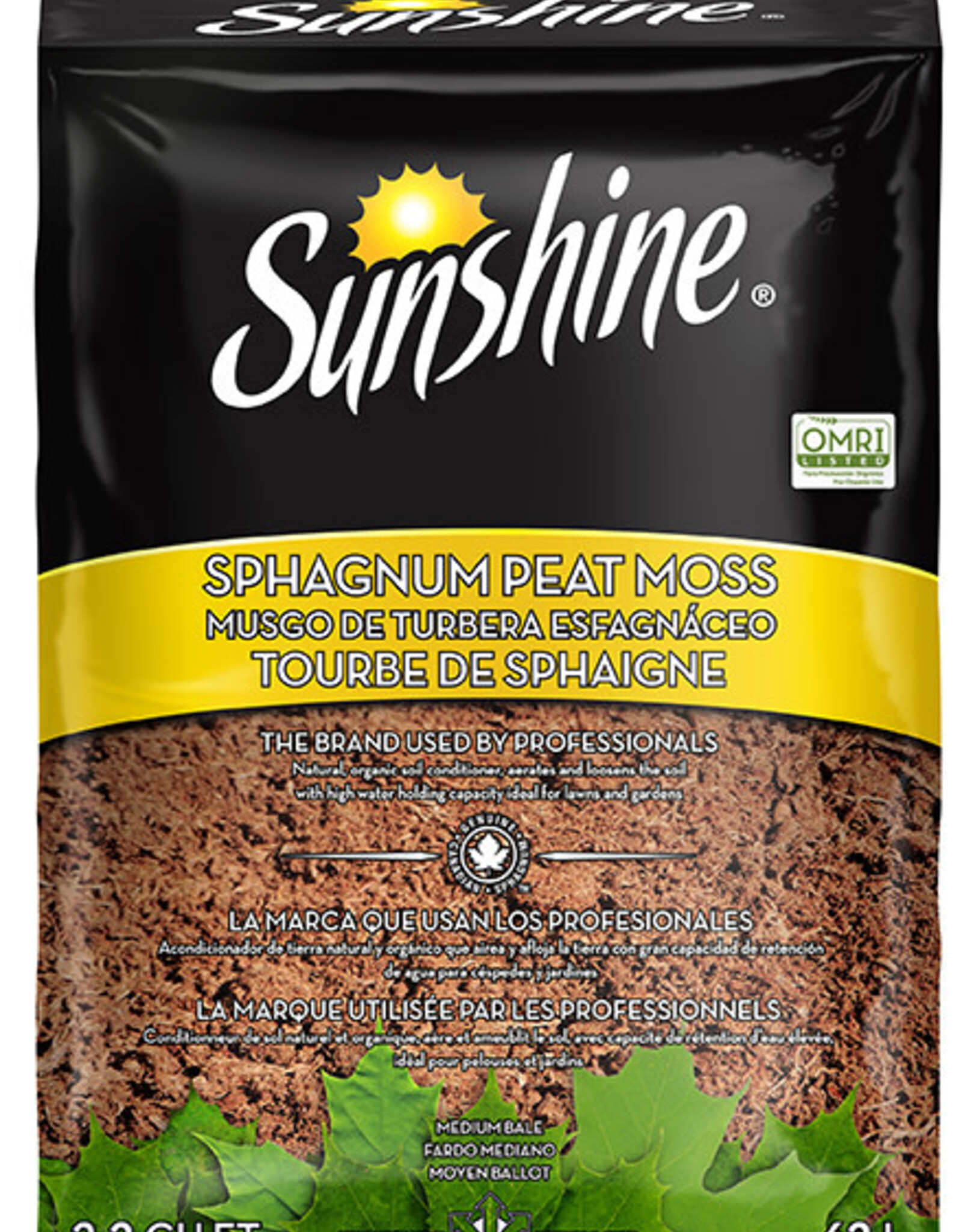 ORGANIC Peat Moss Sunshine 3.8Cf