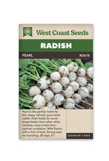 West Coast Seeds Radishes - Pearl F1 Organic
