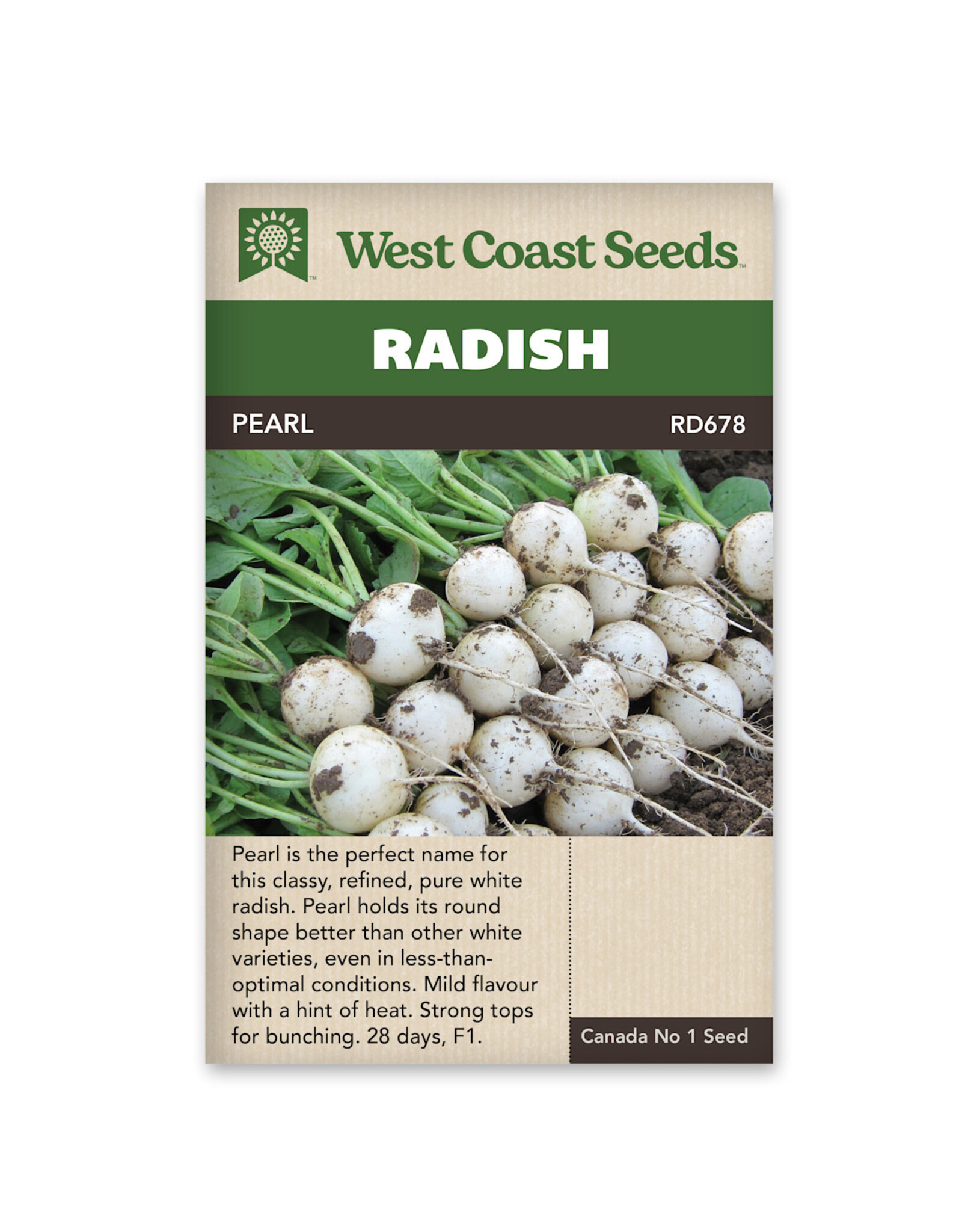 West Coast Seeds Radishes - Pearl F1 Organic