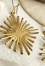 Lucienne Raw Brass Starburst Drop Earrings