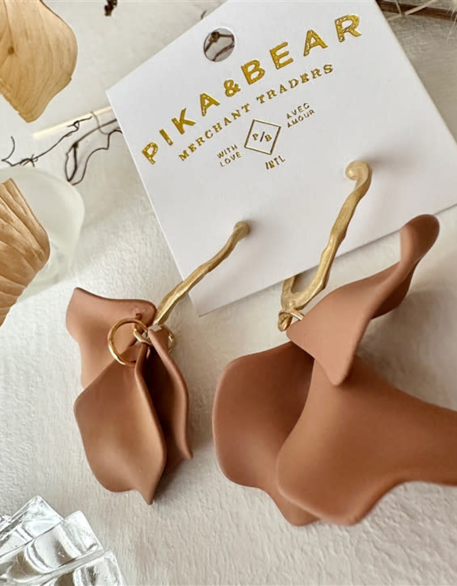 Aurelia Rose Petal Drop Earrings