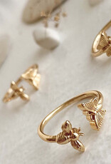 Buddie Adjustable Butterfly & Bee Ring