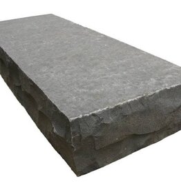 Basalt Tread Yaletown Flamed Top- 3  Edges Rockface - 6 x 14 x 48