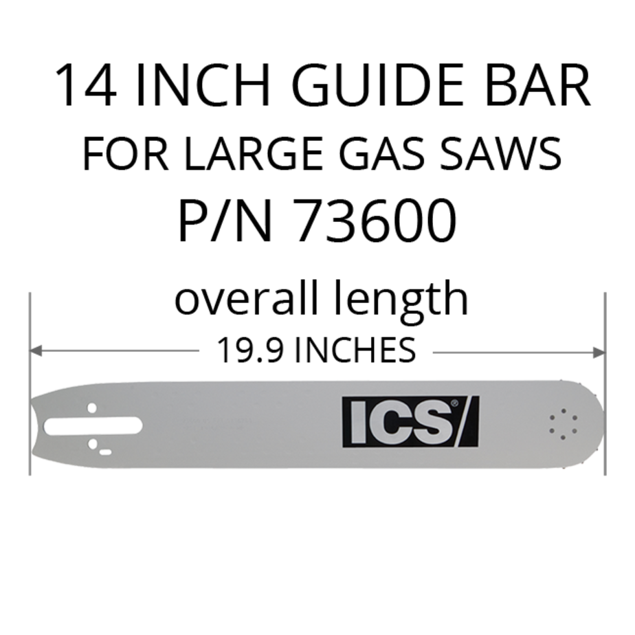 ICS FORCE3 14" Guide Bar #73600-F3-LRG