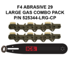 ICS FORCE4 Abrasive 29 P/N 525344-LRG-CP Combo Pack for Large Gas  Saws