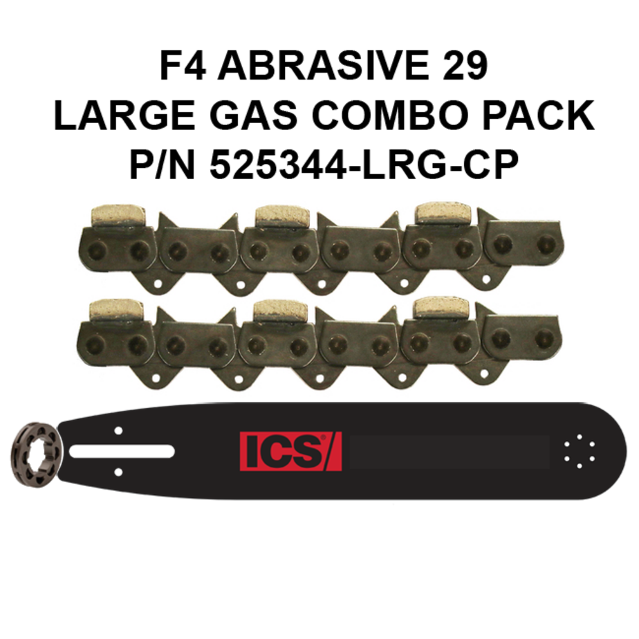 ICS FORCE4-29 Brick 15"/16" Chain/Bar Combo Pack #525344-LRG-CP