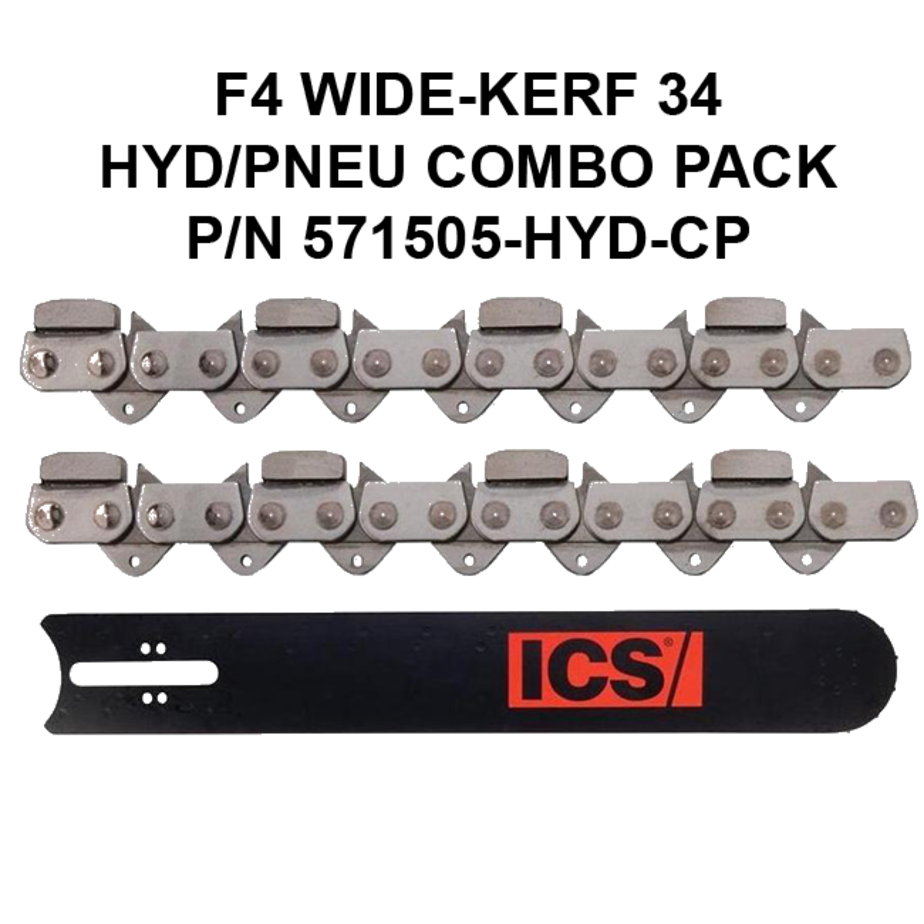 ICS FORCE4 Wide Kerf 34 P/N 571505-HYD-CP Combo Pack for Hydraulic / Pneumatic Saws