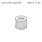 ICS 71752 AIR FILTER CANISTER - POLYESTER