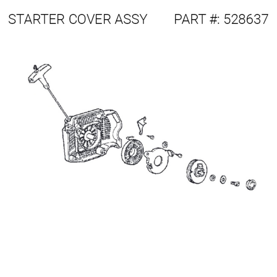 ICS Starter Cover Assembly for ICS 680ES Gas Concrete Saws