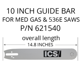 ICS FORCE3 10" Guide Bar #621540