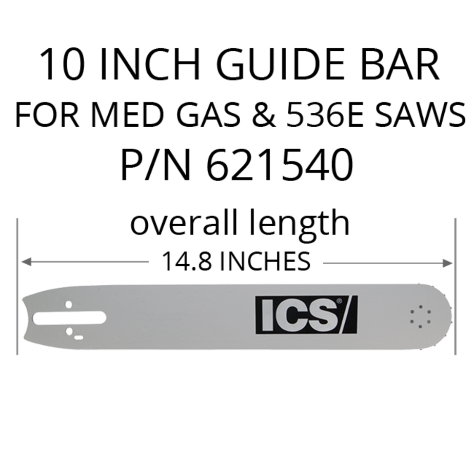 ICS P/N 621540 - 3/8" Pitch 10 Inch Guide Bar