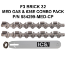 ICS FORCE3 Gas Saw Brick Cutting 14" Chain/Bar Combo Pack #584299-MED-CP