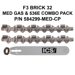 ICS FORCE3 Brick 14" Chain/Bar Combo Pack #584299-MED-CP