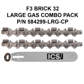 ICS FORCE3 Gas Saw Brick Cutting 14" Chain/Bar Combo Pack #584299-LRG-CP