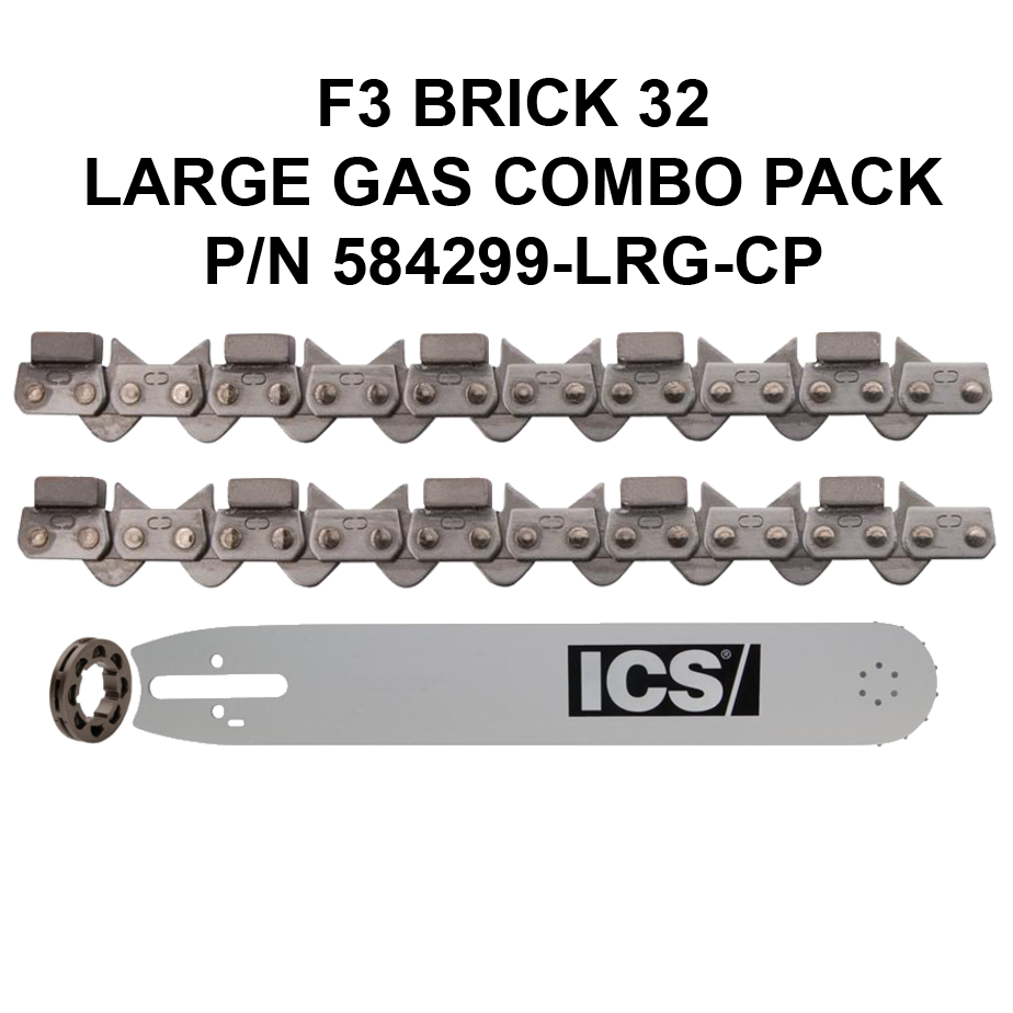 ICS FORCE3 Brick 14" Chain/Bar Combo Pack #584299-LRG-CP