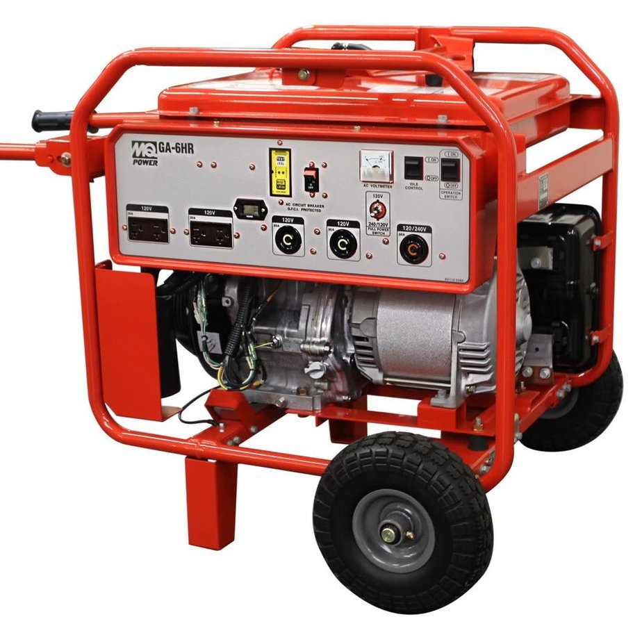 Multiquip GA6HR Gas-Powered Portable 6kW Generator with Wheel Kit