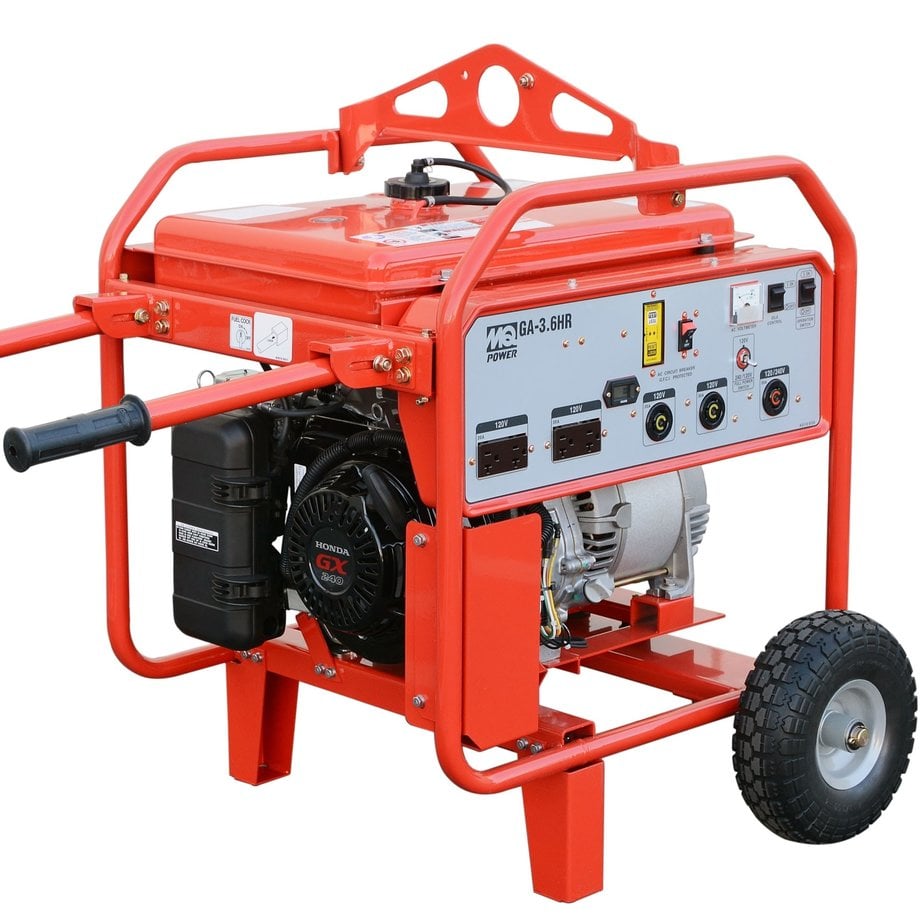 Multiquip GA36HR Gas-Powered 3.6kW Generator with Wheel Kit