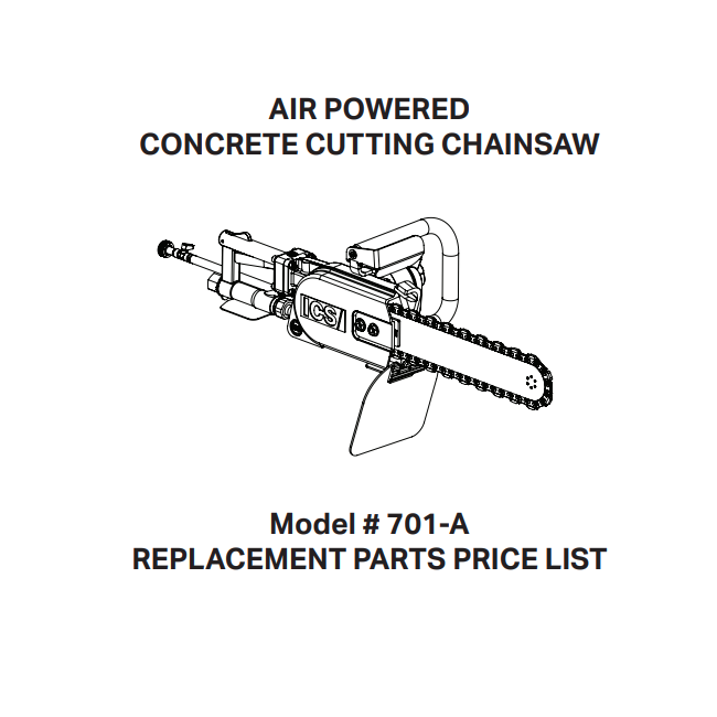 ICS Parts for 701A Saws