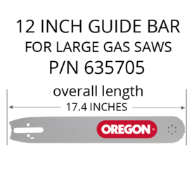ICS FORCE3 12" BAR for Large Gas Saws, 635705 (prev 553207)