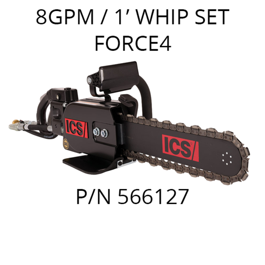 ICS 890F4 HYD. 15-INCH SAW PACKAGE - 8GPM/1FT WHIPS