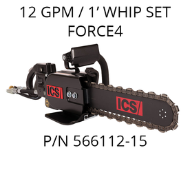 ICS 890F4-15 PKG 12/1' Includes: Power Head (P/N 566112), Guide Bar (P/N 635700), TWO Diamond Chains (P/N 525342)