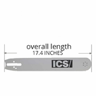 ICS P/N 553207- 3/8" Pitch 12 Inch Guide Bar