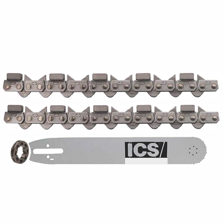 ICS FORCE3 Gas Saw 12" Brick Chain/Bar Combo Pack #584297-LRG-CP
