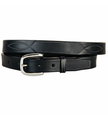 Tory 1" Black Belt with Stitch Pattern 2333