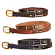 Tory Leather 1" Brass Snaffle Bit Belt, Black