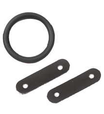 EQUIESSENT EcoPure Peacock Ring w/Leather Black One Size