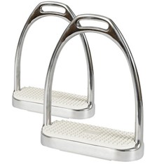 Stainless Steel Fillis Stirrups with White Pads