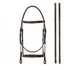 BOBBY'S ENGLISH FANCY STITCHED PADDED MONOCROWN SNAFFLE BRIDLE