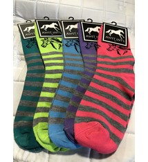 AWST Ladies Lila Horse Crew Sock