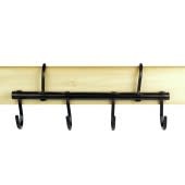 EQUIESSENT Portable Tack Rack 4 Hooks Black One Size