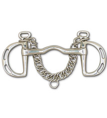 Stainless Steel Low Port Uxeter Kimberwick - 3 1/2" Cheek, 4 1/2"