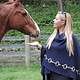 In2green Eco Equestrian Horse Bit Wrap navy/gold